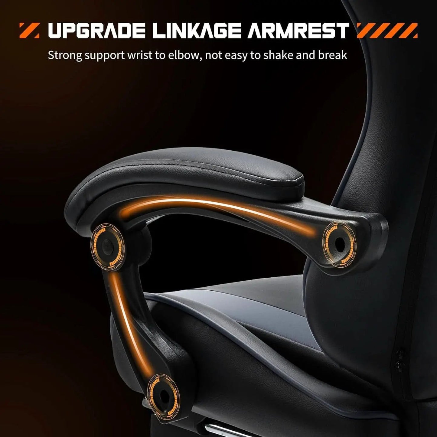 Ergonomic Gaming Chair With Footrest And Lumbar Grey from PriceLows™