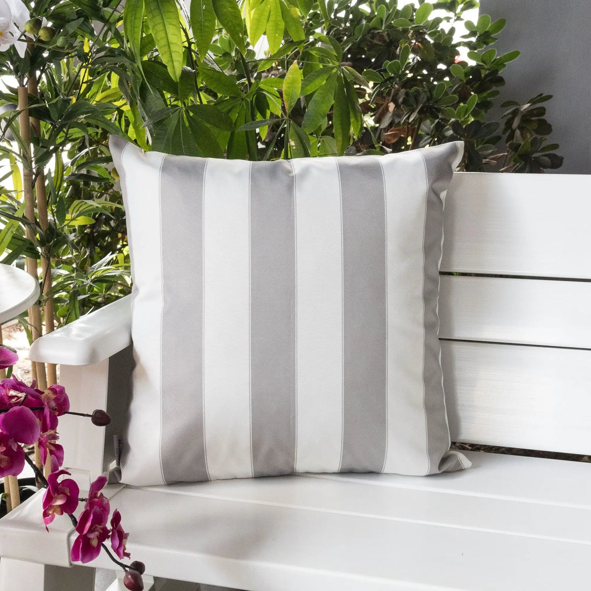 Horizon Stripe Pillow | Outdoor And Indoor Use | Water-Resistant Fabric | Removable Cover