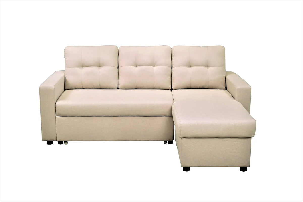 Convertible L Shaped Sectional Sleeper Sofa | Pull Out Bed | 2-in-1 Design | Space-Saving