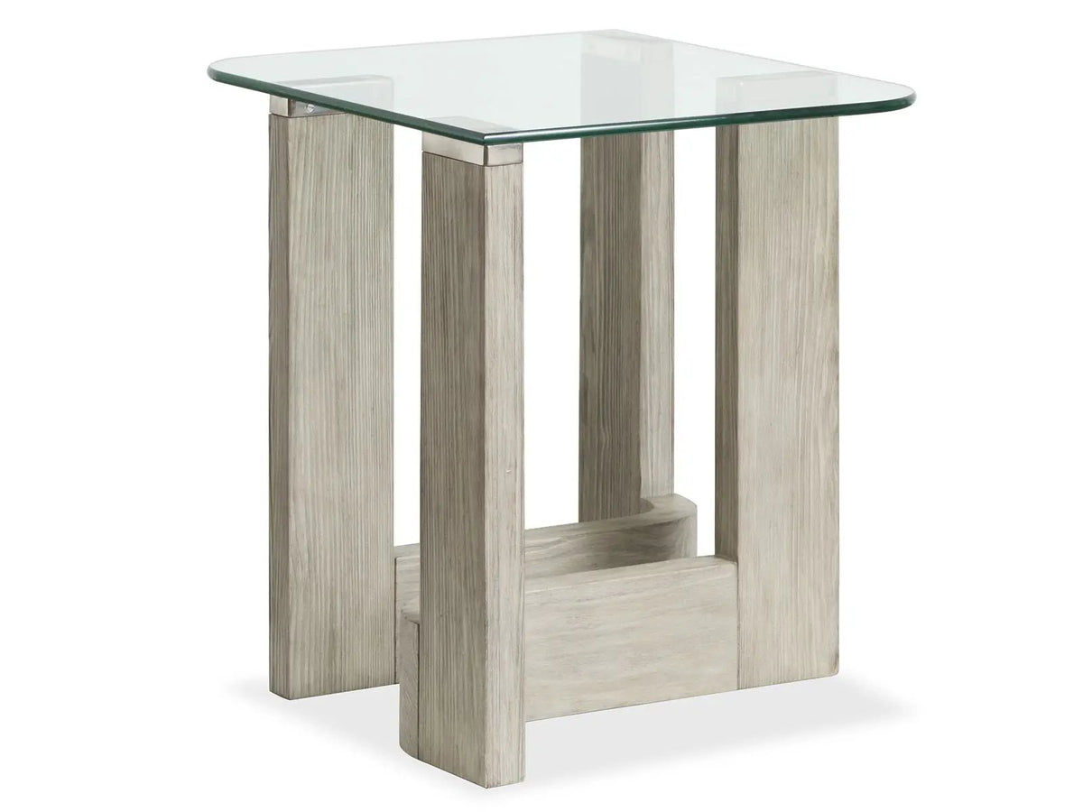 Bartlett Rectangular End Table | Smokey Pine Finish | Modern Contemporary Style | 26 Inch Width