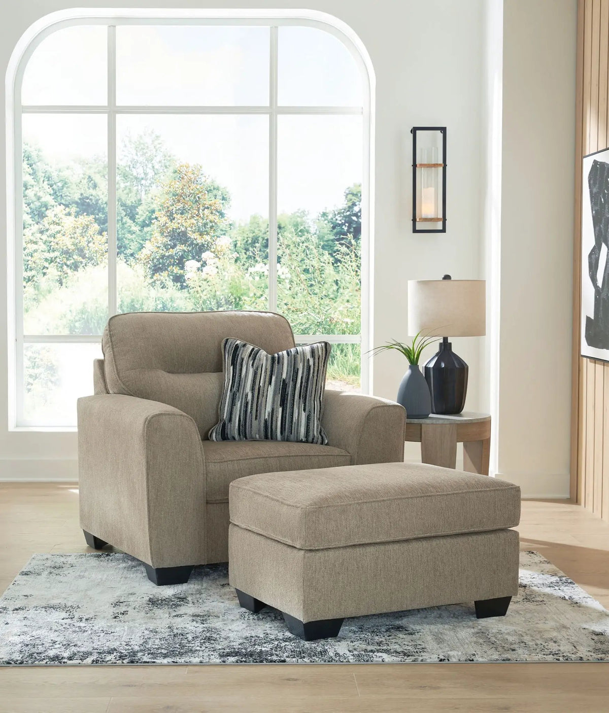 Olten Living Room Set | Contemporary Design | Neutral Upholstery | 2 Piece