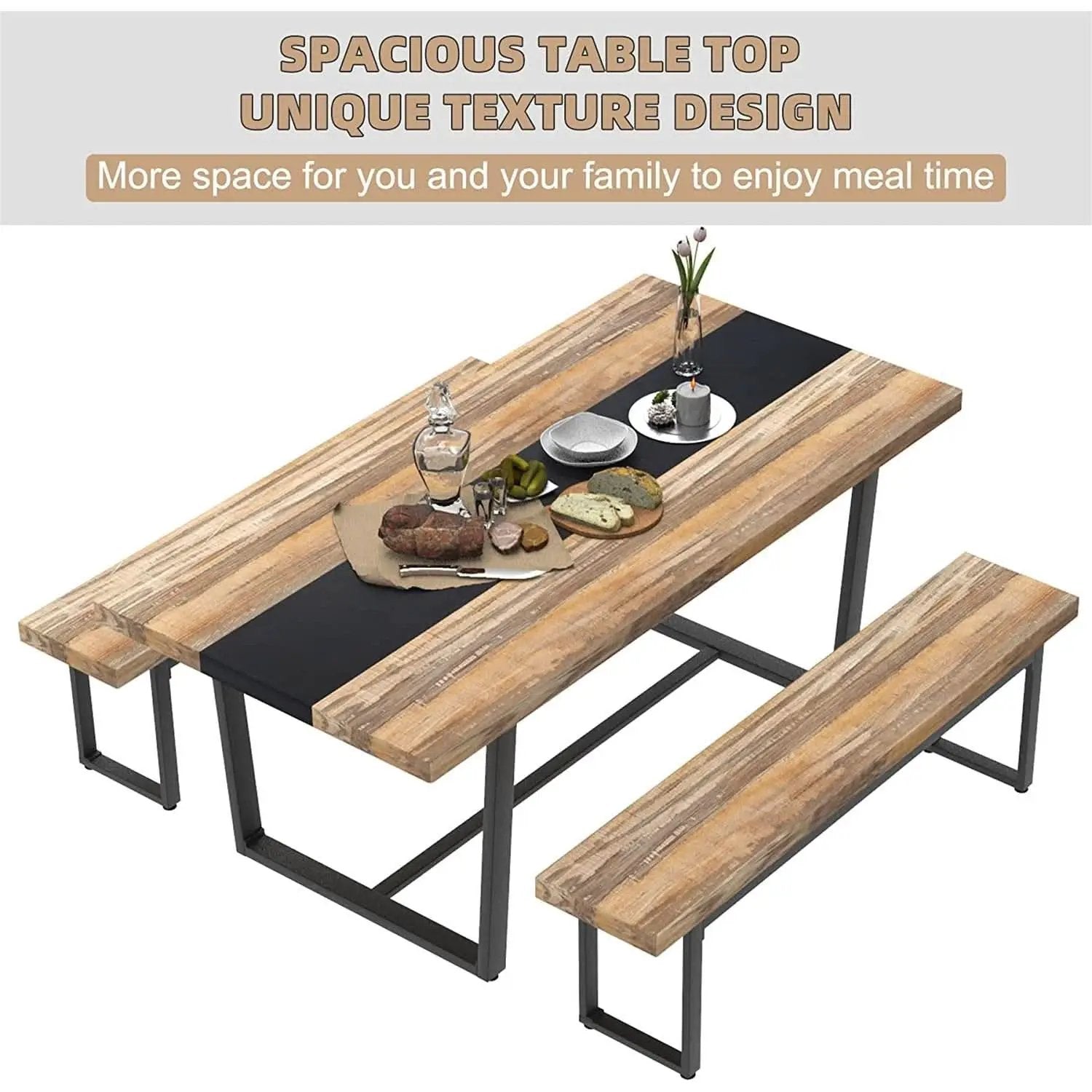 Six To Eight Seats Farmhouse Modern Kitchen Dining Table from PriceLows™