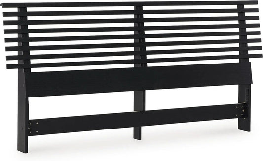 Modern Black Queen Slat Headboard Stylish Bedroom Design from PriceLows™