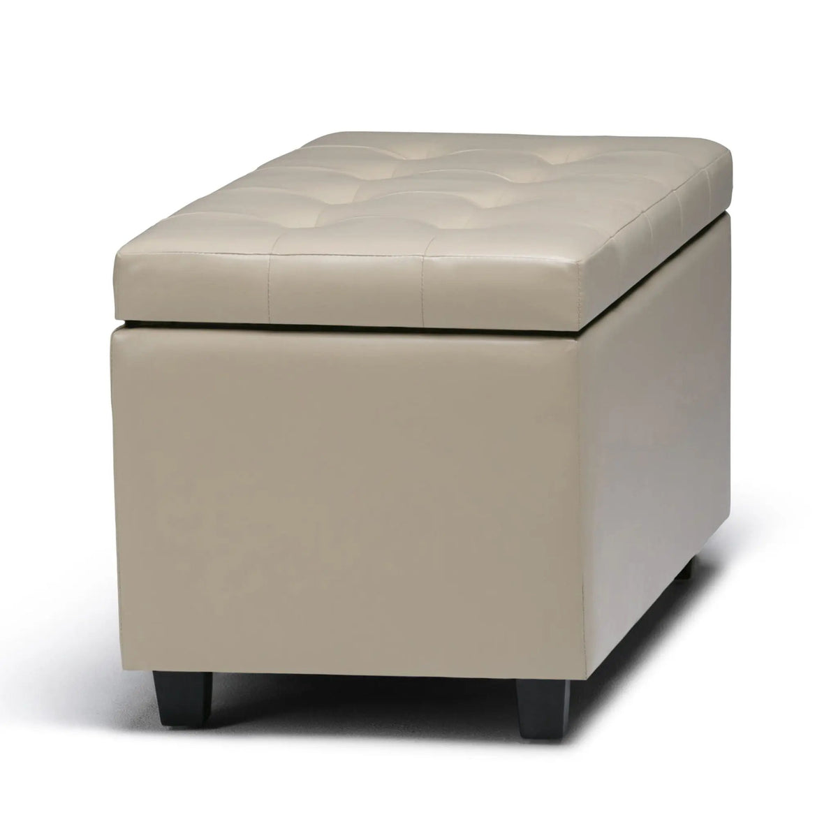Cosmopolitan Upholstered Storage Ottoman | Child Safety Hinge | Large Interior Storage | 33.5 Inch Length