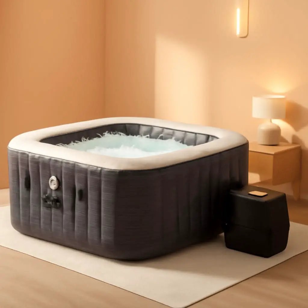 Purespa Plus Greystone 4-Person Inflatable Hot Tub with Jets from PriceLows™