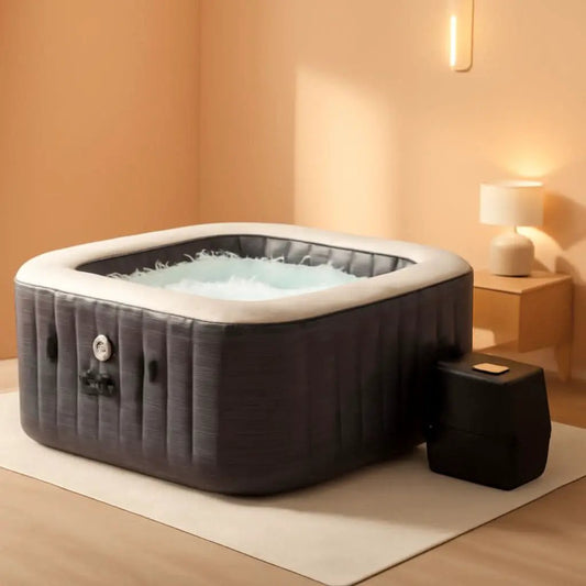 Purespa Plus Greystone 4-Person Inflatable Hot Tub with Jets from PriceLows™