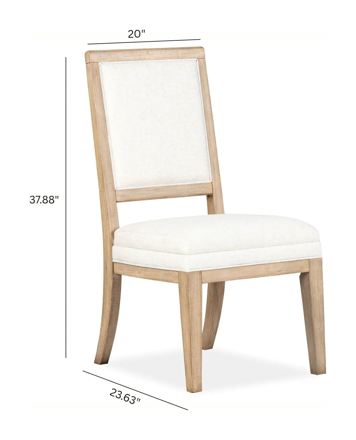 Coventry Upholstered Side Chair (Set of 2) | 23.63 x 20 x 37.88 in | Oak Veneer | Honey Maple