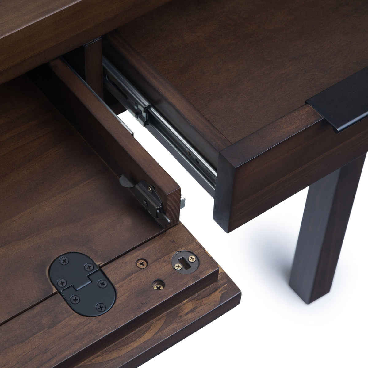 Hollander Handcrafted Desk | 4 Pieces | Solid Wood | Home Office