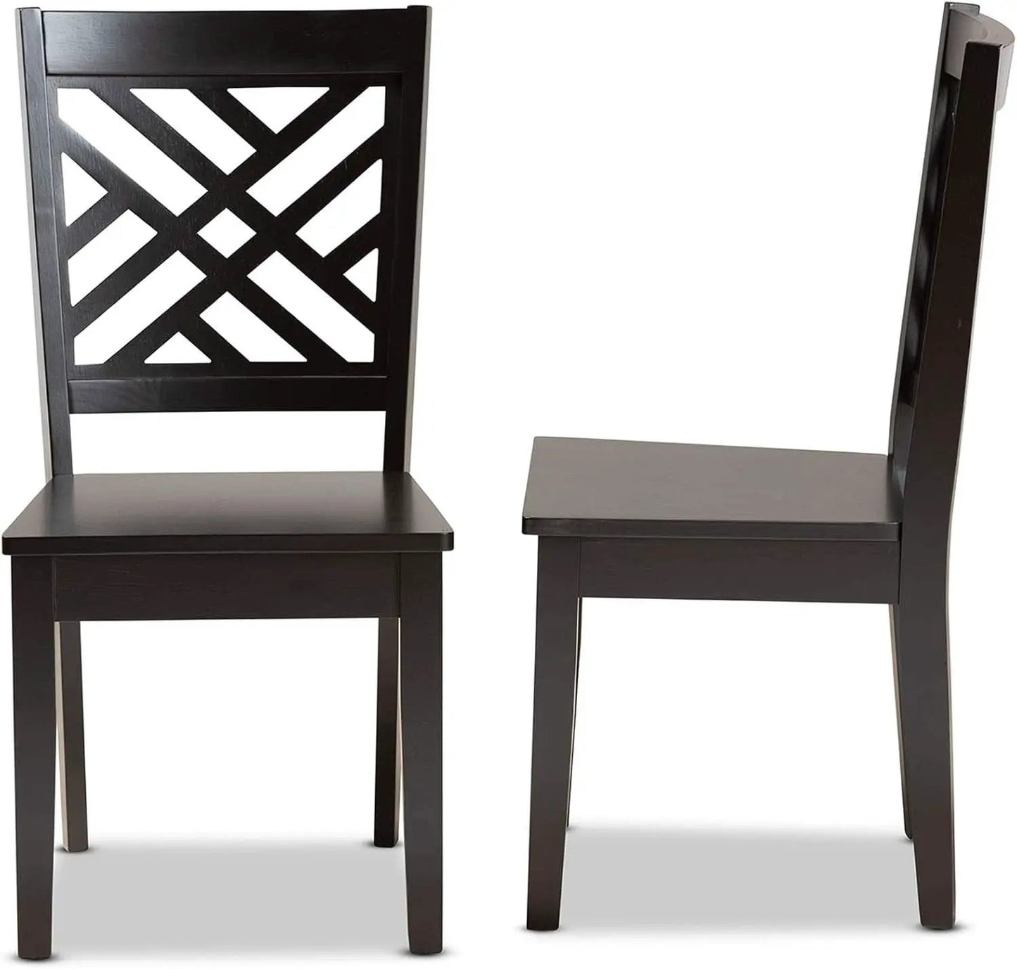 Caron Dark Brown Wood Dining Chairs Set Two Piece Collection from PriceLows™