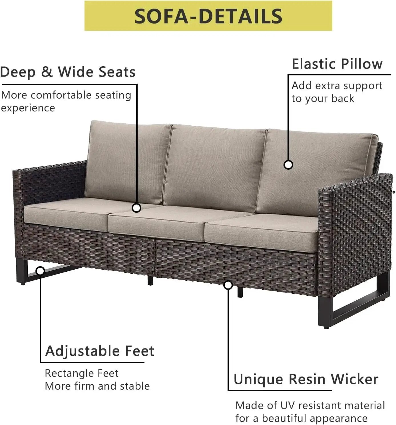 9 Piece Outdoor Patio Furniture Set with Swivel Rockers from PriceLows™
