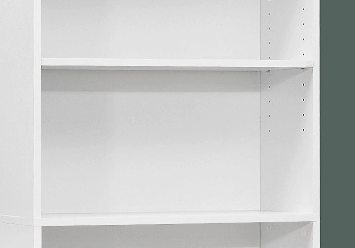 6 Tier Bookshelf | Transitional Style | 3 Adjustable Shelves | 71.25 Inch Height