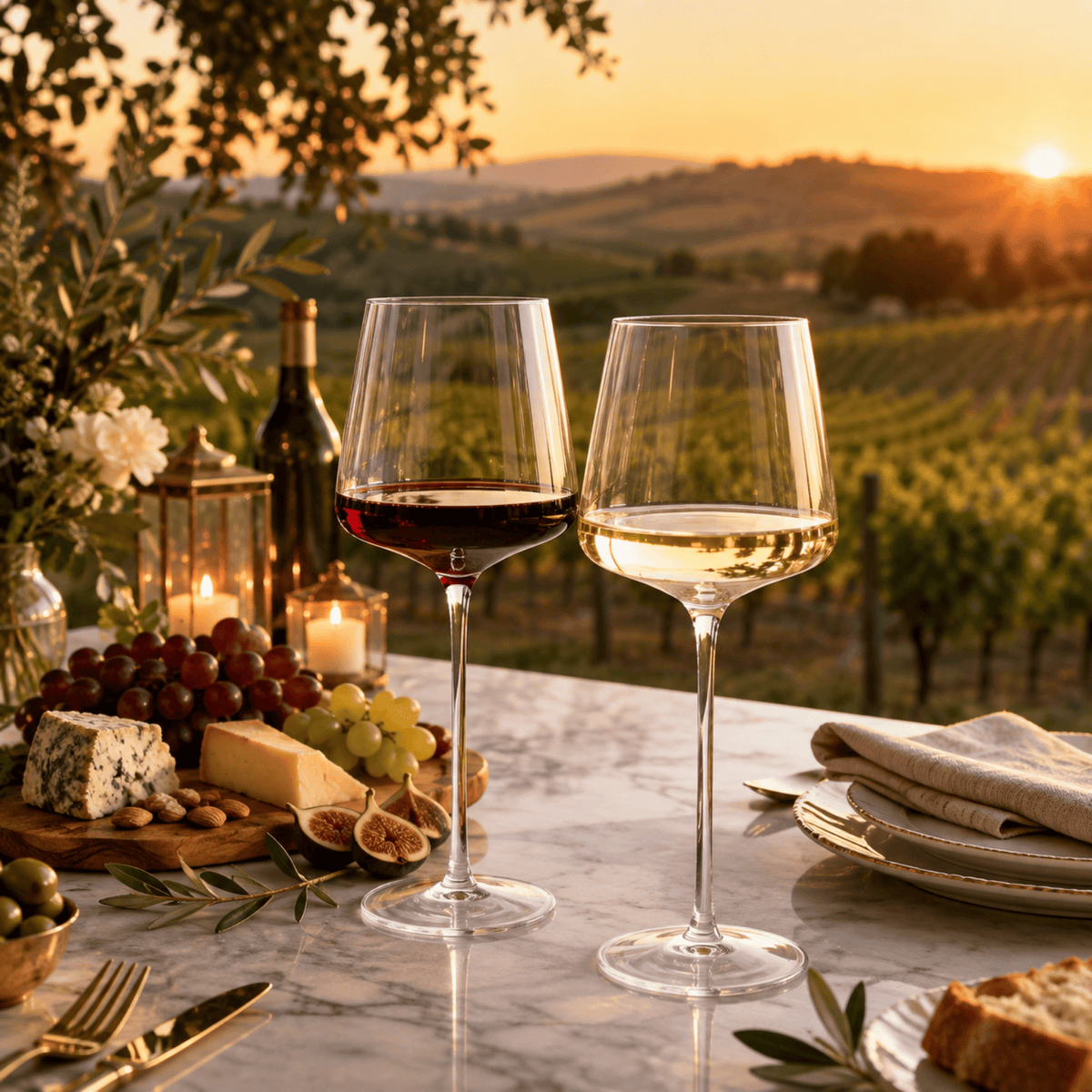 Classica Stemmed Wine Glassware | 16 oz | Set of 2 | Entertaining