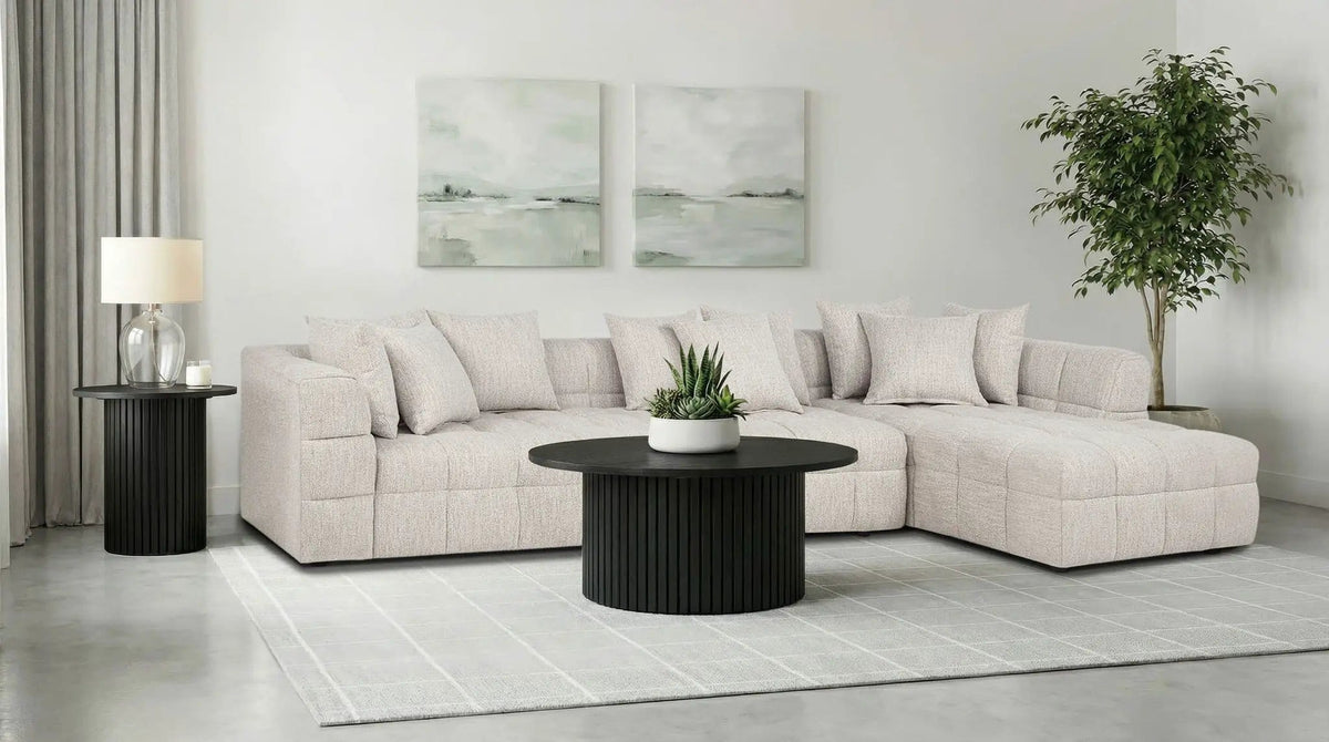 Amara 3-Piece Upholstered Sectional Sofa | 3-Piece Set | Polyester & Fabric | Living Room