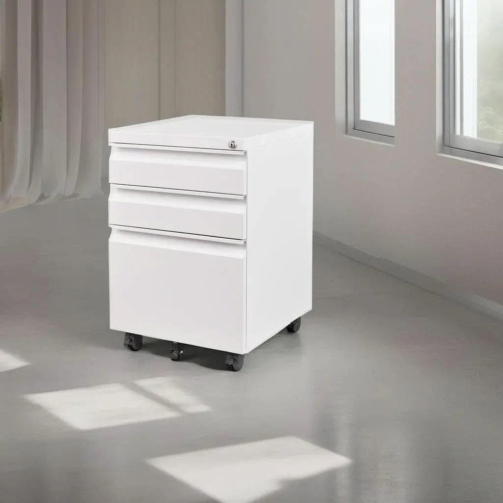 3 Drawer Mobile File Cabinet With Lock Under Desk Filing Cabinet For Home Office from PriceLows™