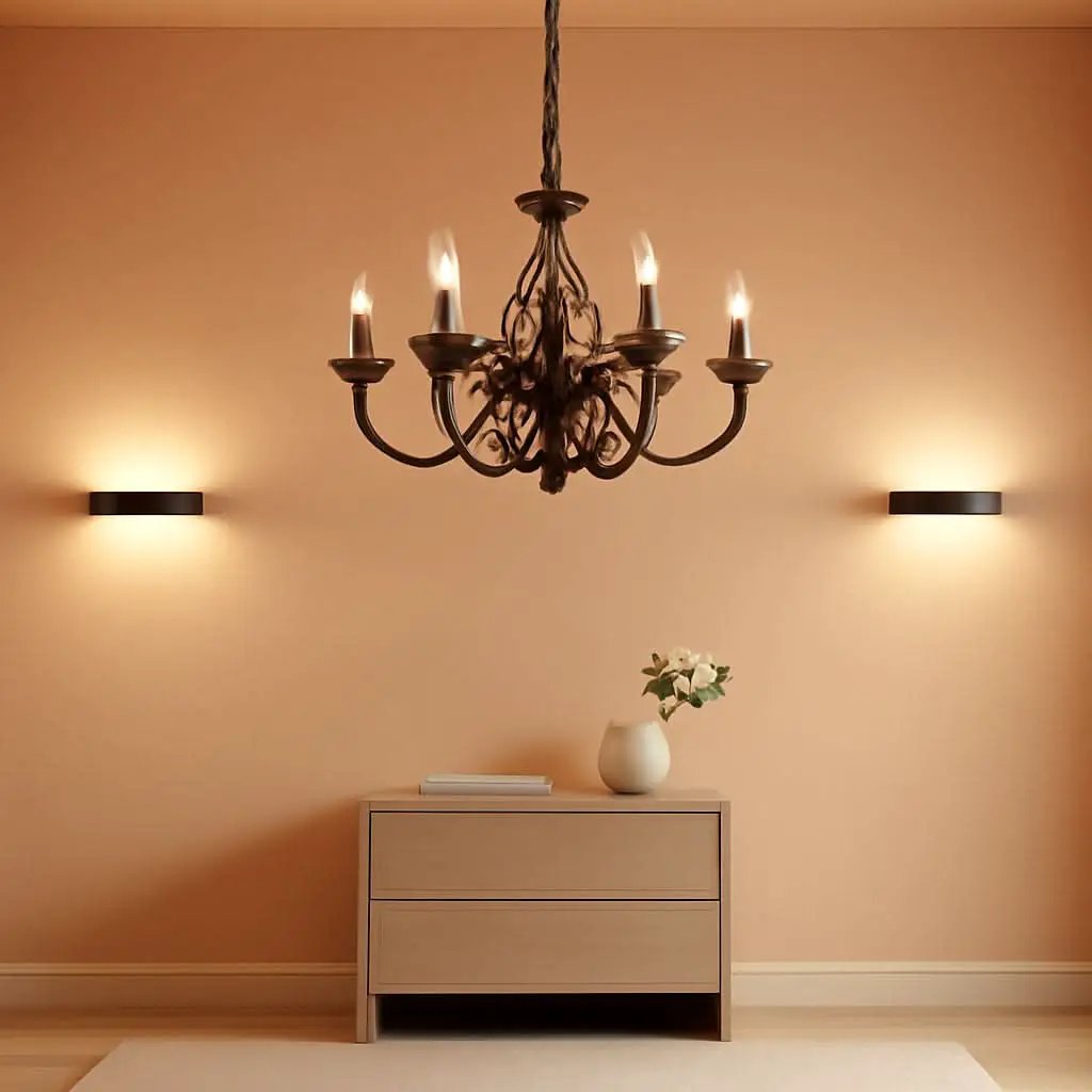 Six Light Matte Black Farmhouse Ceiling Chandelier Fixture from PriceLows™