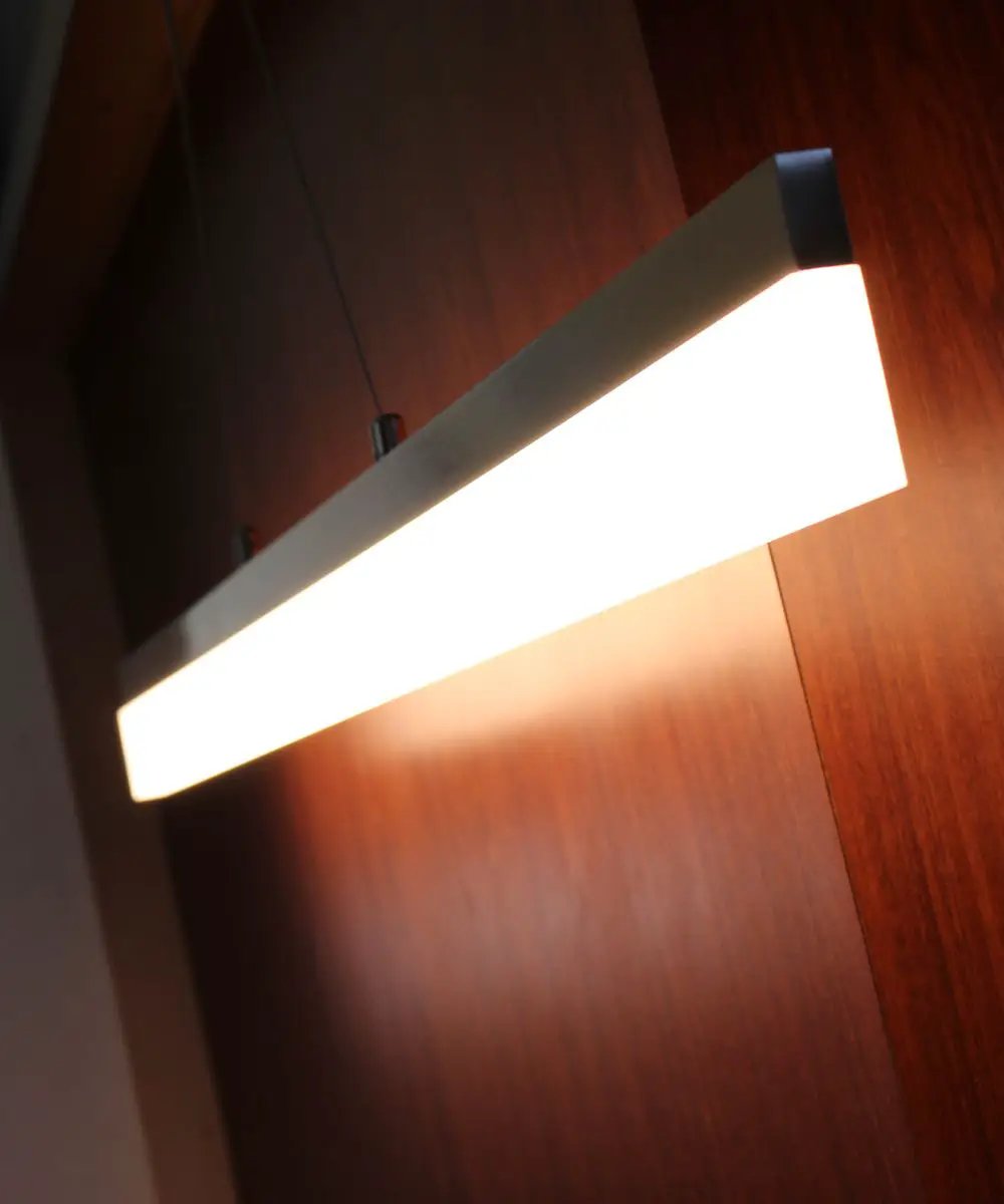 LED Linear Island Light | 36 Inch | Brushed Nickel | Acrylic Shade
