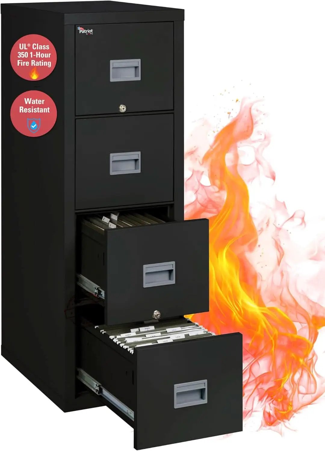 Patriot Vertical 4 Drawer Fire Rated File Cabinet USA Made from PriceLows™