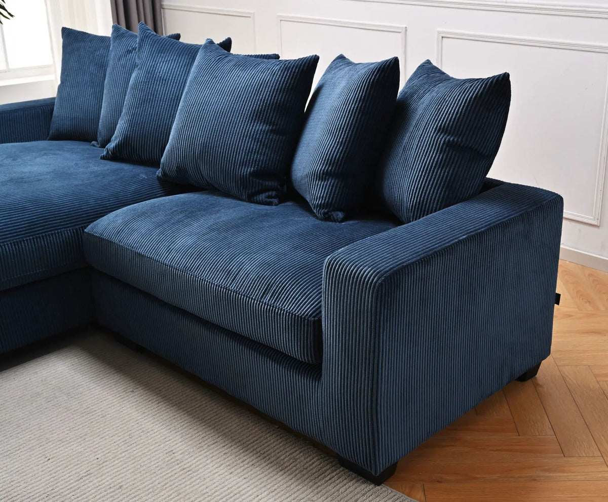 Luxe Oversized Sectional Sofa | 2 Piece L Shaped Couch | Chaise Included | Deep-Seated Design