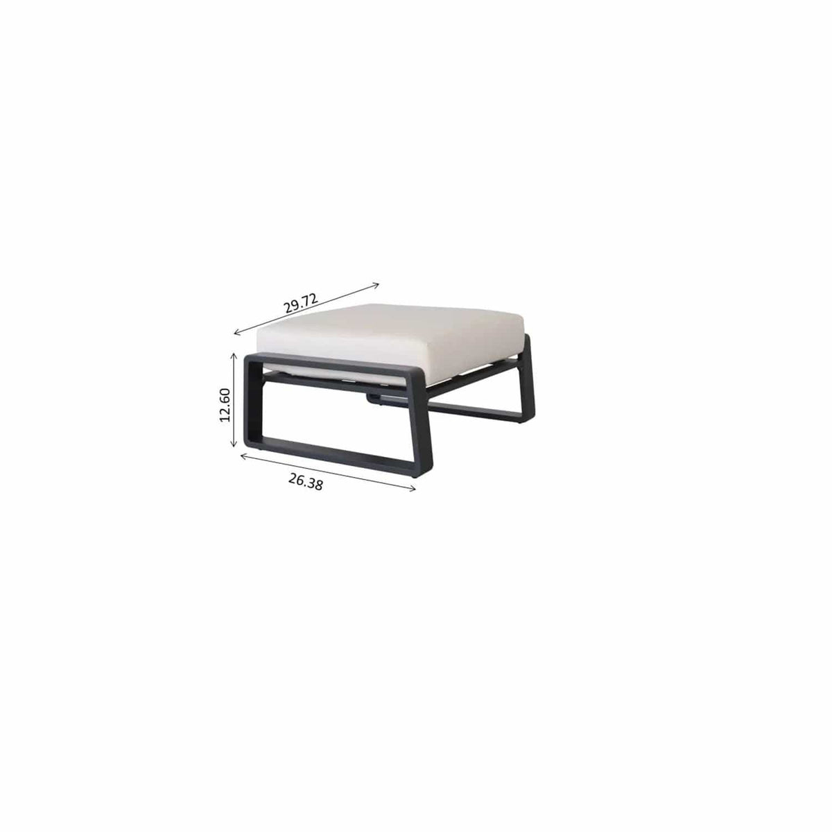 Pedal, Seat Cushion Tino Tino Ottomans (Set of 2) Light | 29.72 x 26.38 x 12.6 in | Aluminum | Brown