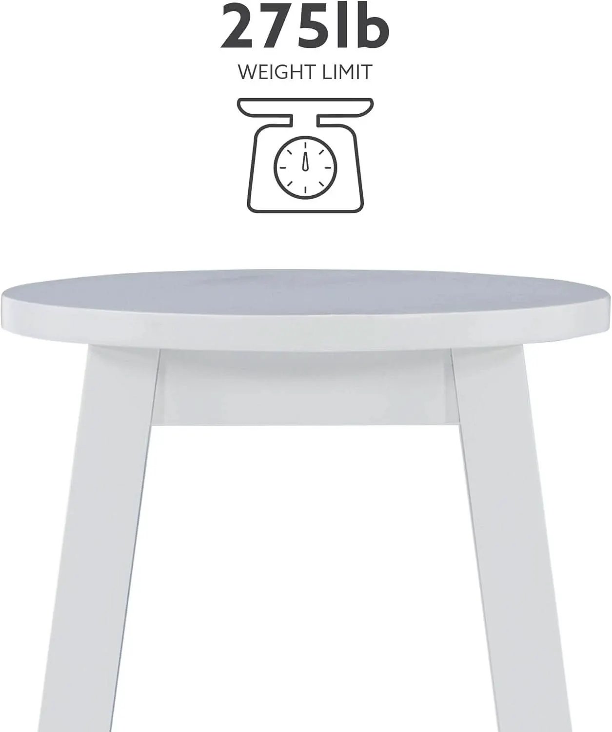 Zeke White 24 Inch Counter Stool Modern Kitchen Seating from PriceLows™