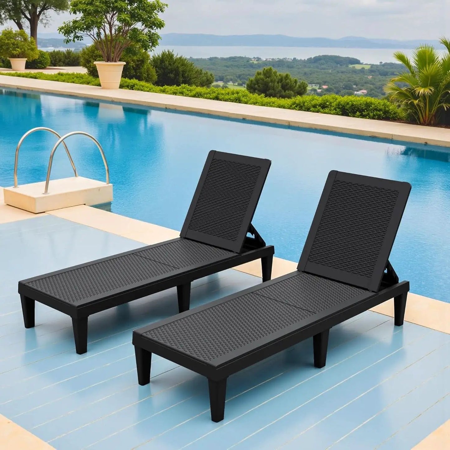 Adjustable Outdoor Chaise Lounge Chairs Set for Relaxation from PriceLows™