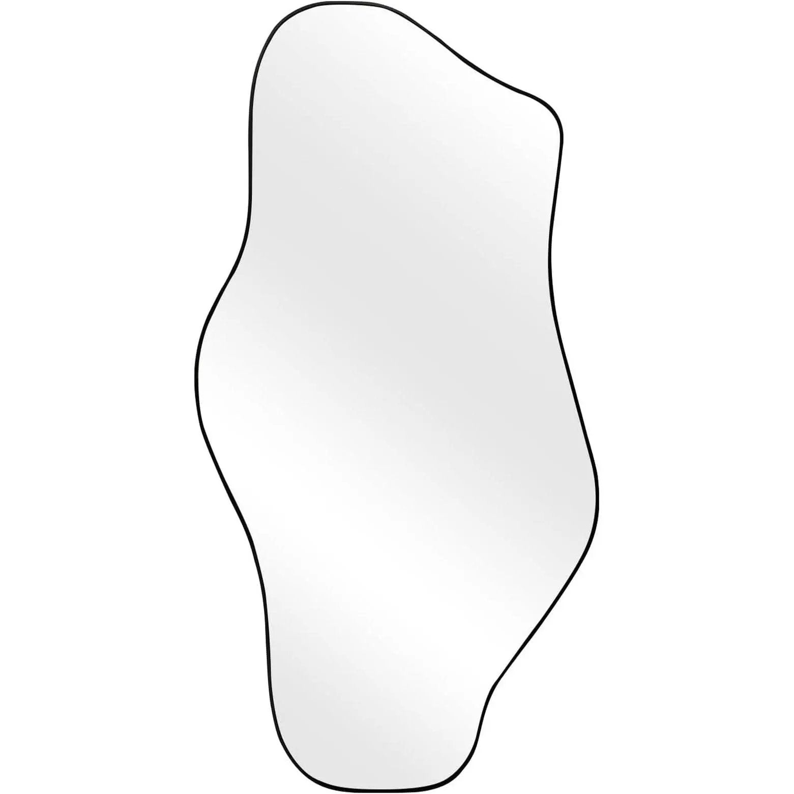 Large Black Irregular Mirror With Asymmetrical Frame from PriceLows™