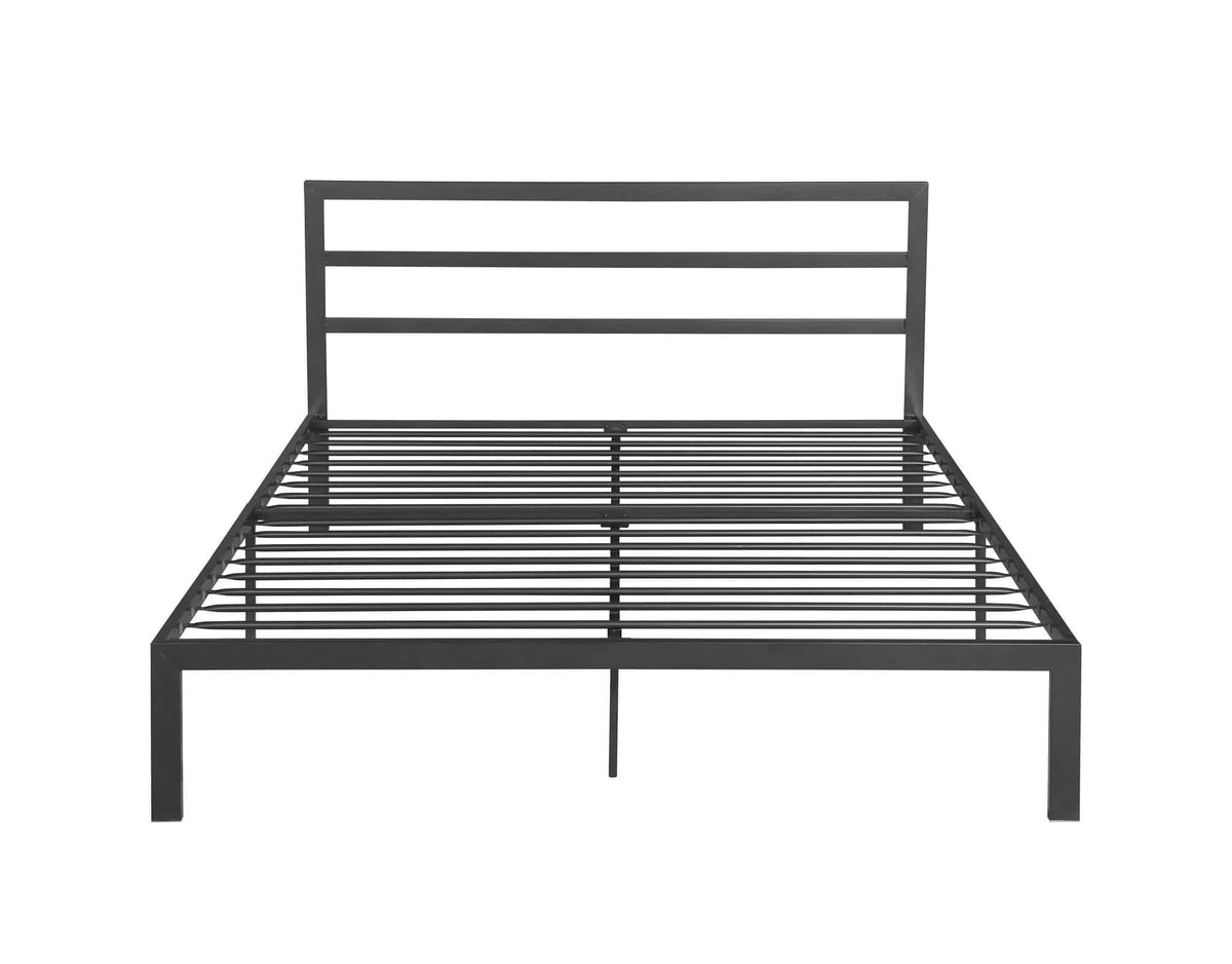 Metal Bed Frame With Headboard | 84.05 x 61.42 x 36.6 in | Metal | Bedroom