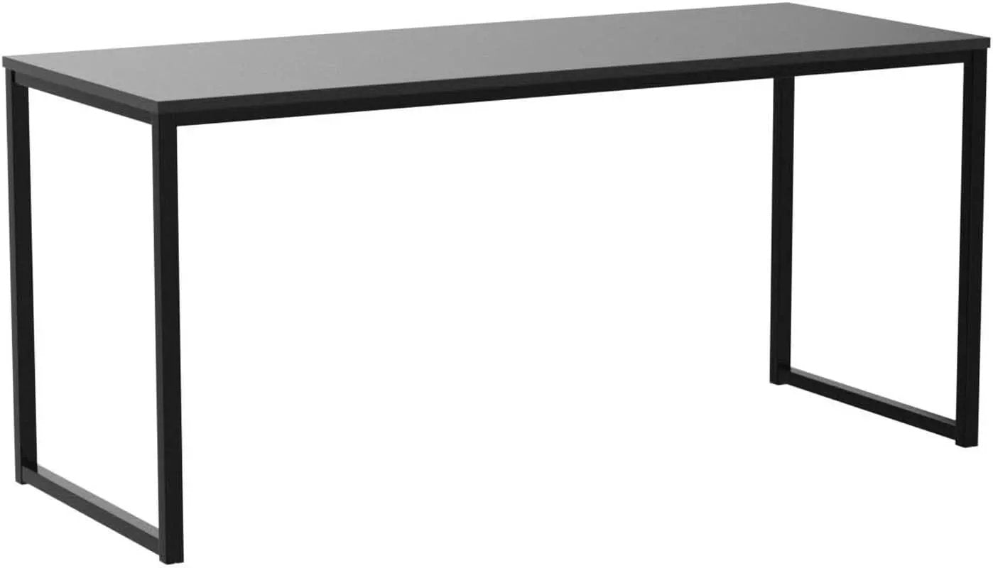 55 Inch Black Computer Desk Powder Coated Steel Frame from PriceLows™