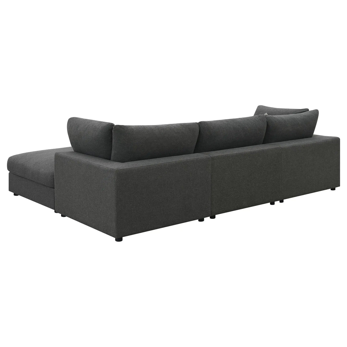 Serene 4-piece Upholstered Modular Sectional Sofa | 4-Piece Set | Linen | Charcoal