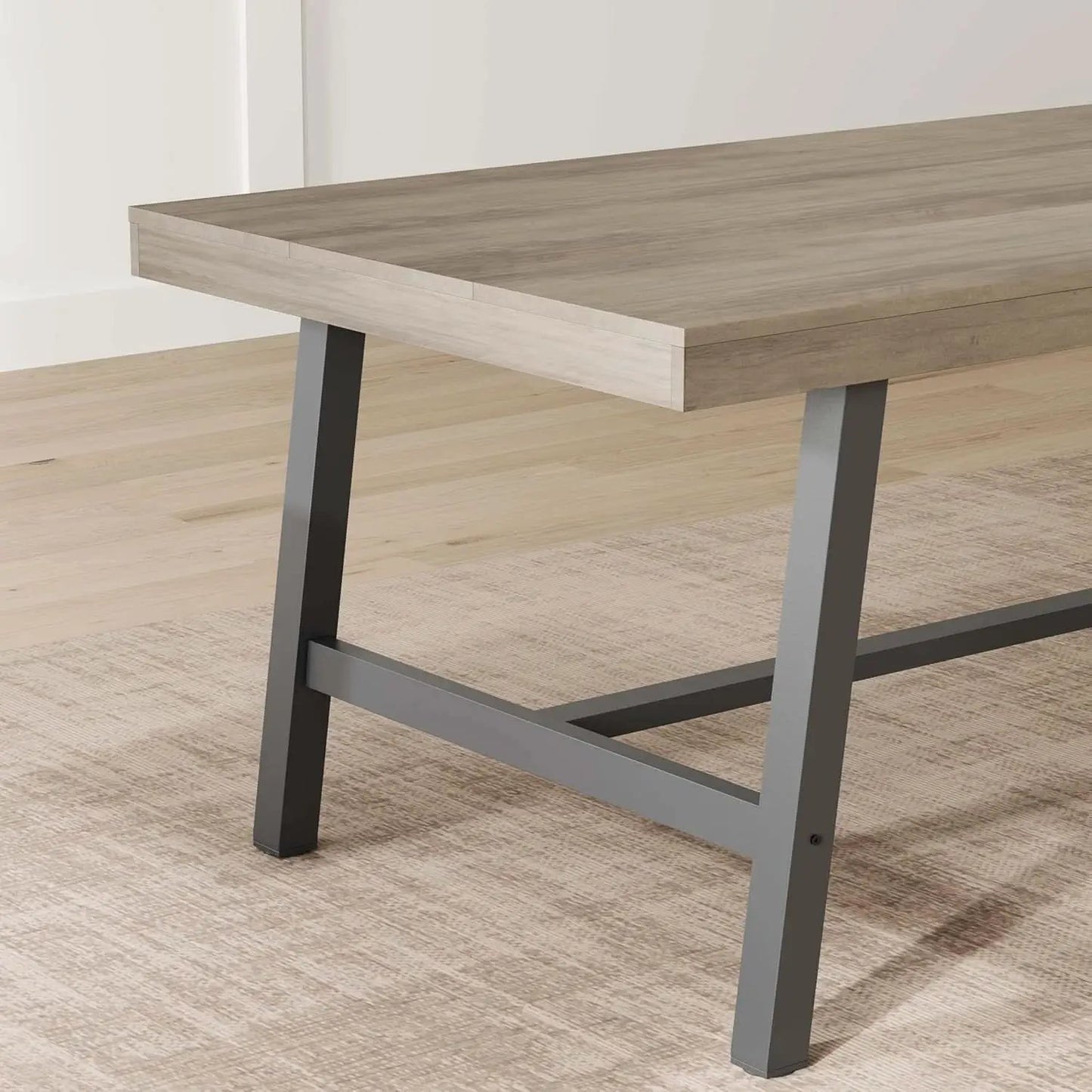 Industrial Dining Table 70.87 Inch Grey For Kitchen from PriceLows™