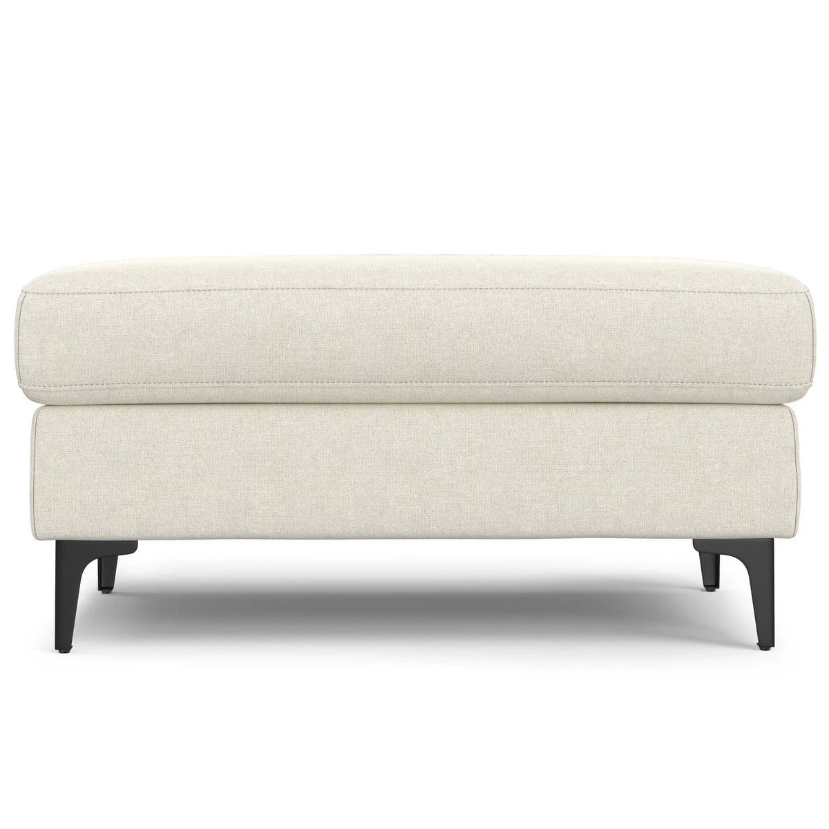Ava Mid Century Ottoman | Performance Fabric | 100% Recycled Material | 36 Inch Width