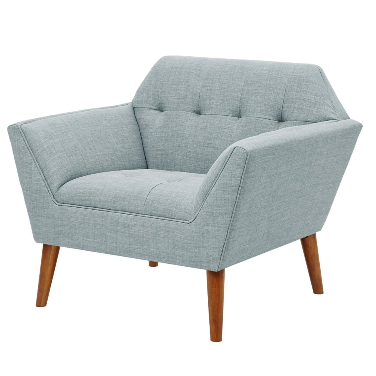 Modern Lounge Chair | Button Tufting | Mid-Century Design | Comfortable Armrests