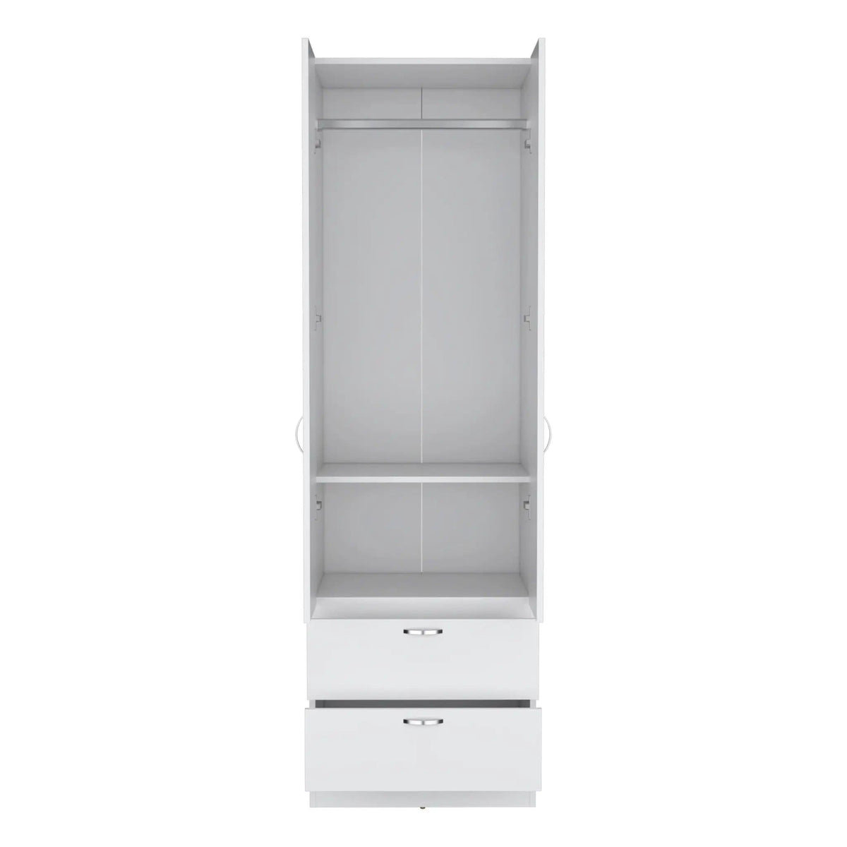 Armoire Organiser, Two Shelves, Rod, Double Door Cabinet Armoire Wardrobe | 2 Pieces | Bedroom Furniture | Bedroom