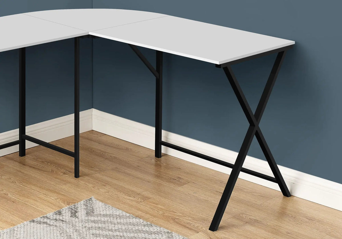 L-Shaped Corner Computer Desk | 55.25 Inch Square | Space-Saving Corner Design | Easy Assembly