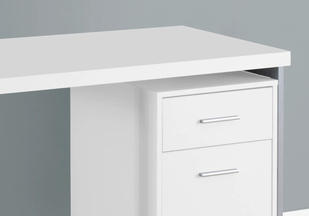 Modern Computer Desk | Left Right Set-Up | File Drawer | Laminate Finish