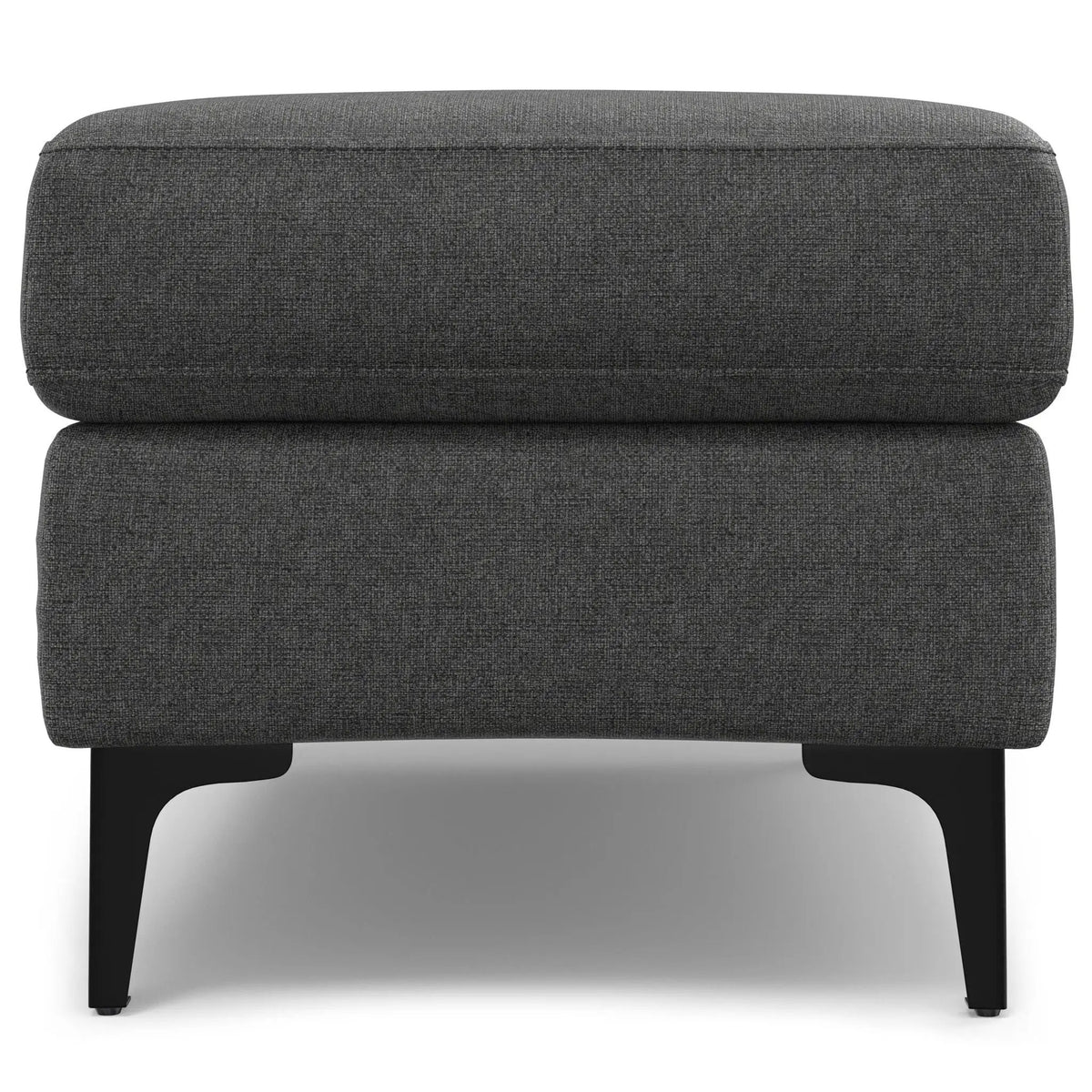 Ava Mid Century Ottoman | Performance Fabric | 100% Recycled Material | 36 Inch Width
