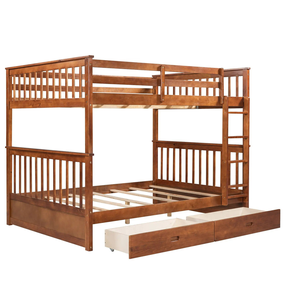 Bunk Bed With Ladders | 2 Storage Drawers | Space-Saving Design | Sleepover Ready