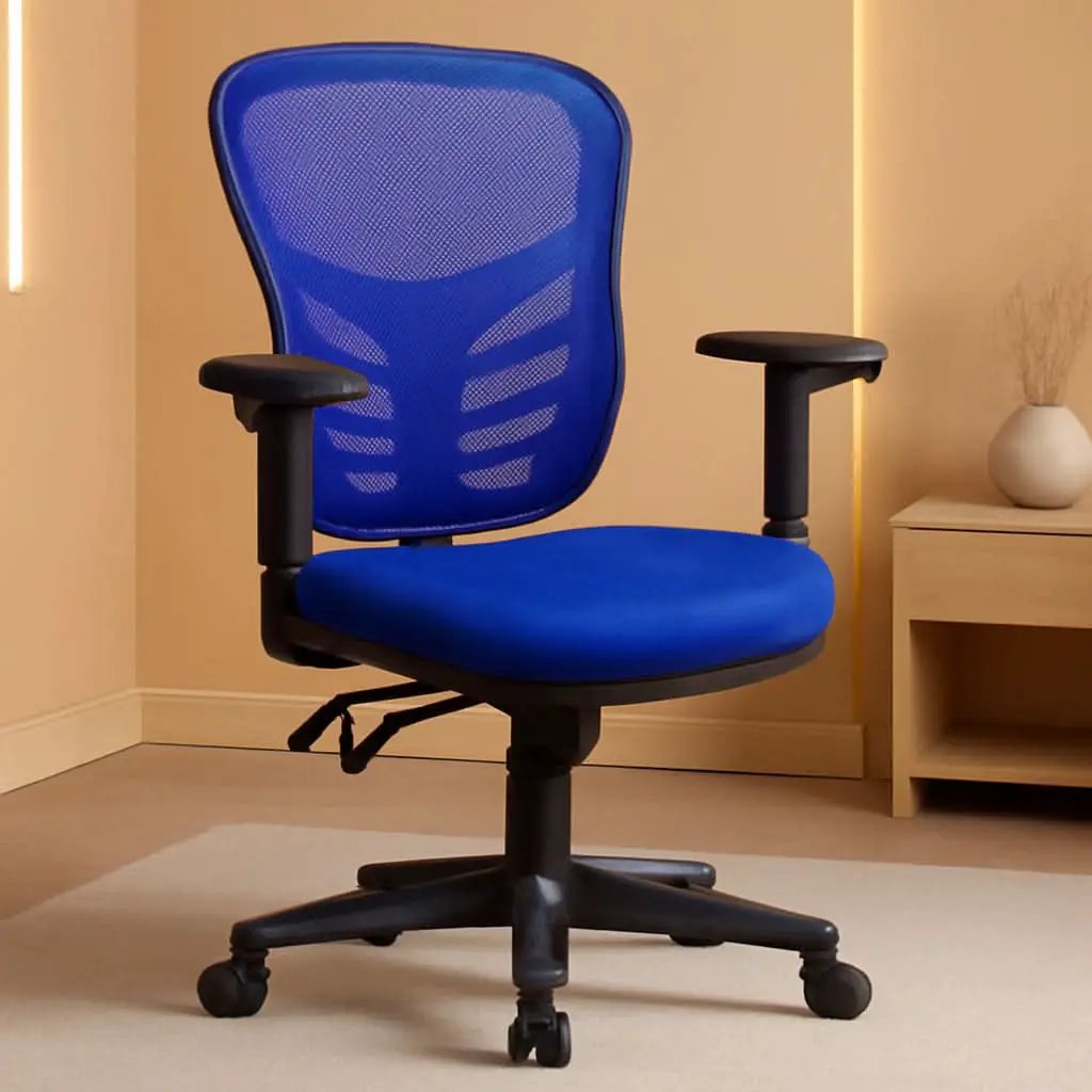 Ergonomic Mesh Office Chair Blue With Adjustable Lumbar from PriceLows™