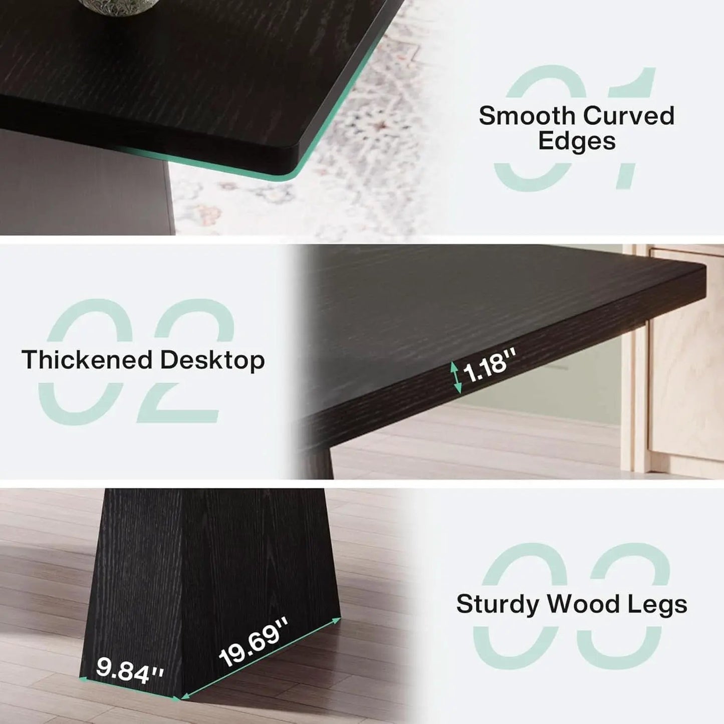 63-Inch Modern Executive Desk Featuring Dual Pedestal from PriceLows™