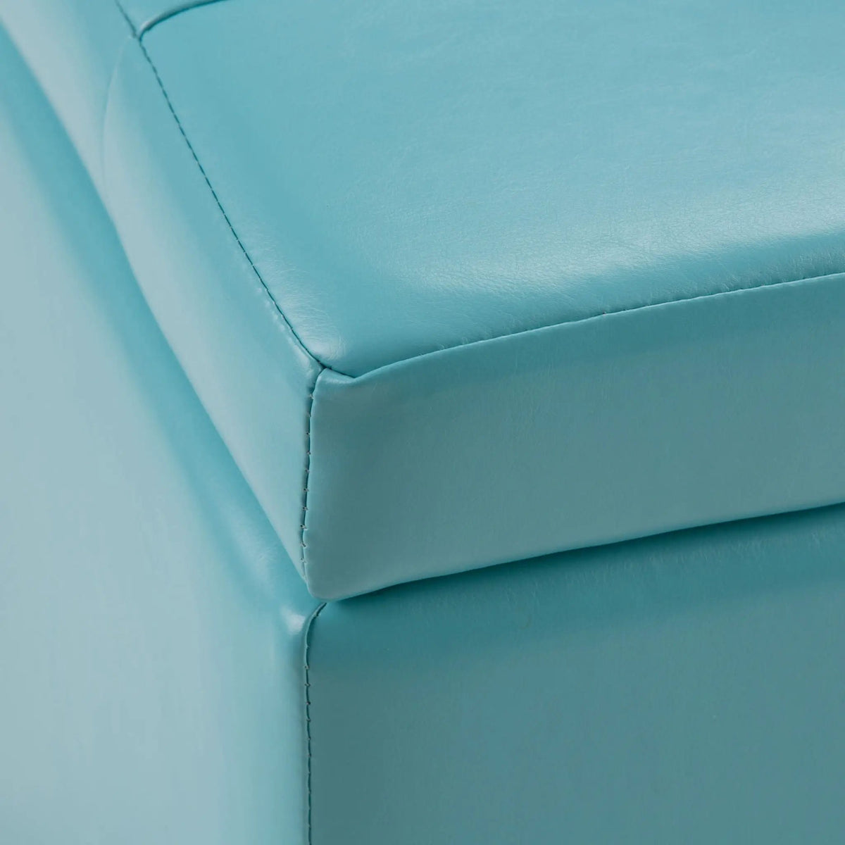 Cosmopolitan Upholstered Storage Ottoman | Child Safety Hinge | Large Interior Storage | 33.5 Inch Length
