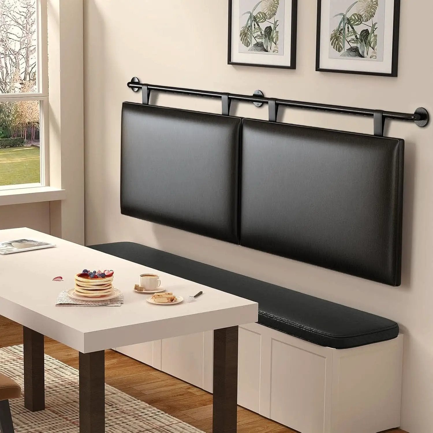 Modern King Size PU Leather Wall Mounted Headboard from PriceLows™