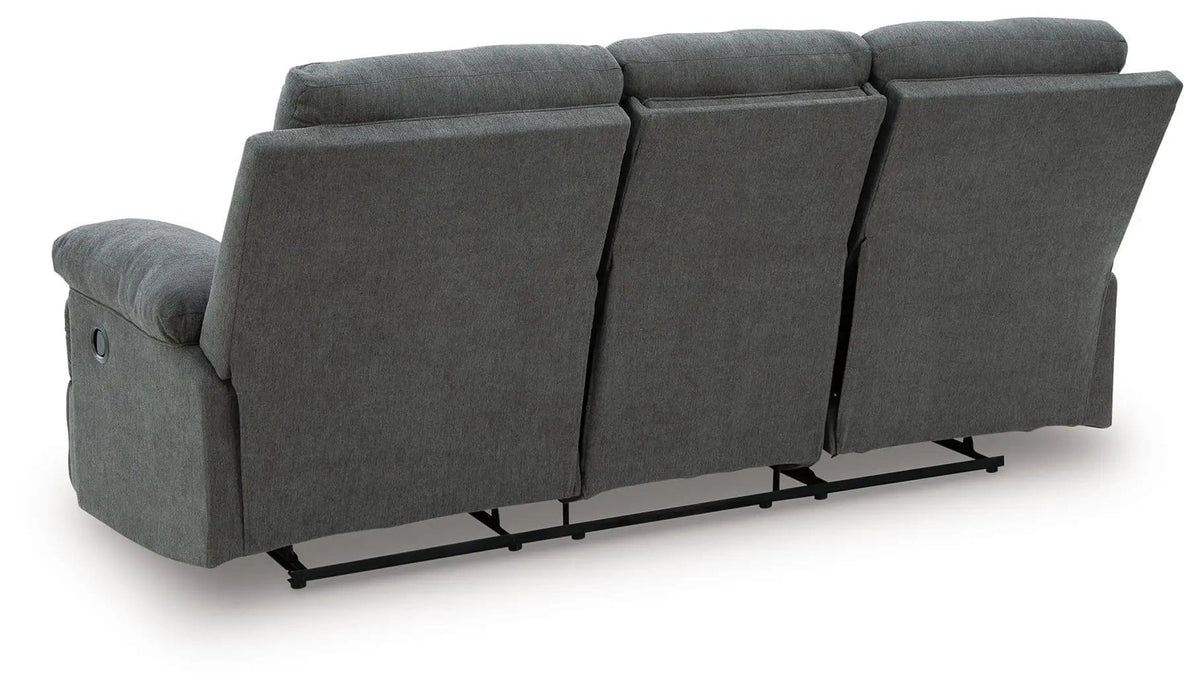 Side-Swipe Reclining Sofa With Drop Down Table | 2 Pieces | Living Room Furniture | Living Room