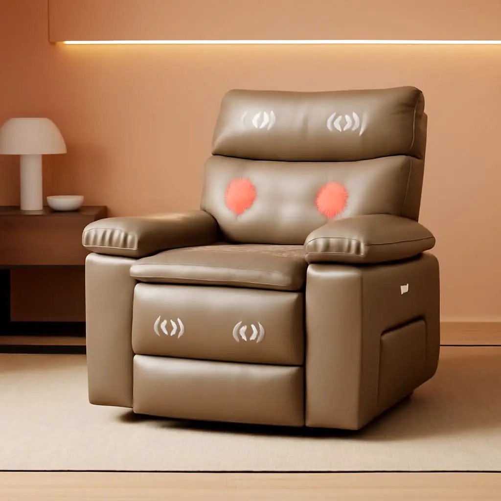 Power Swivel Massage Recliner With Heat And Vibration from PriceLows™