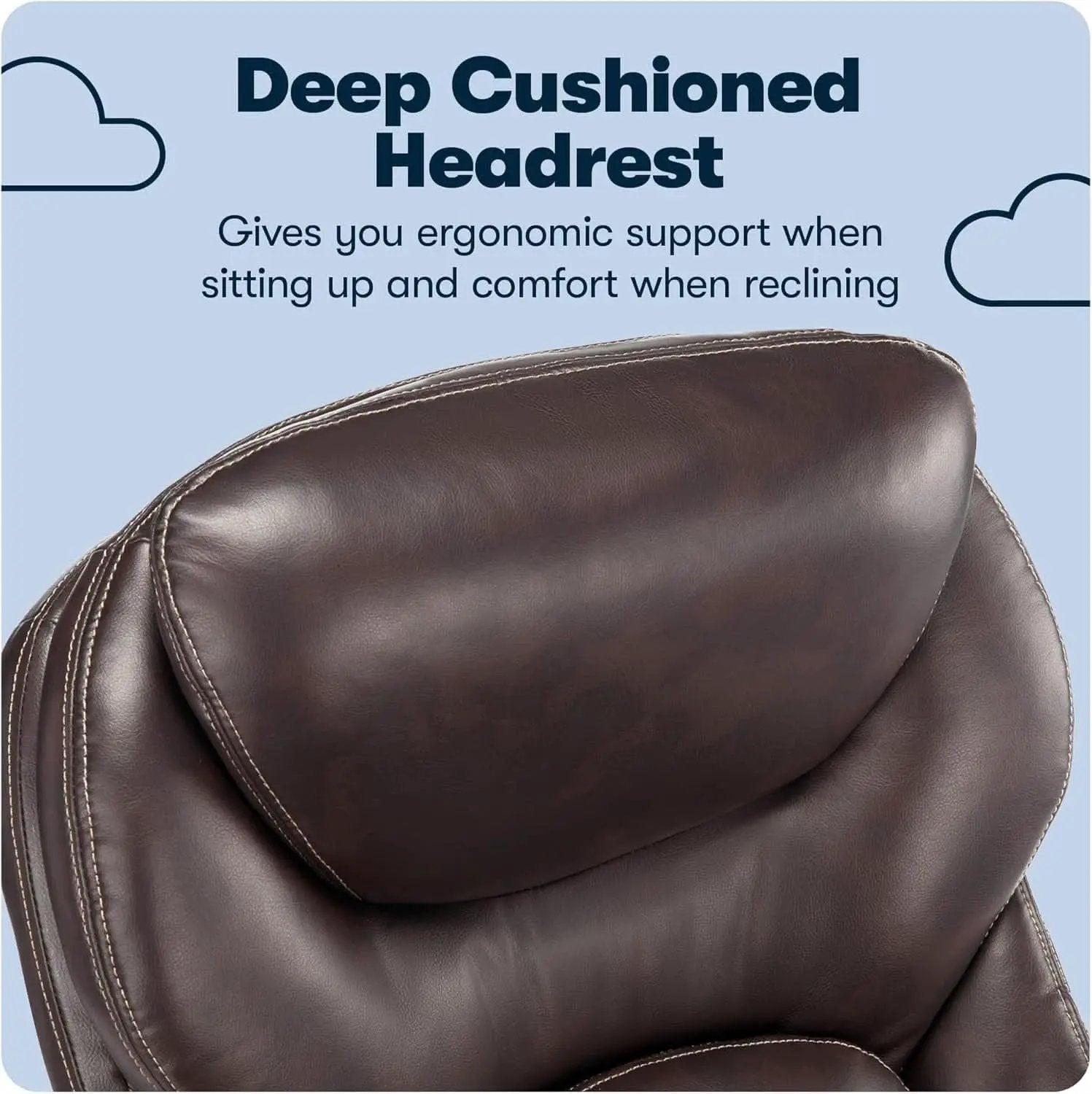 Claremont Ergonomic Office Chair Lumbar Support Chestnut from PriceLows™