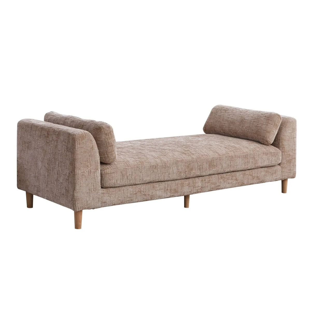 End Of Bed Bench | Upholstered With Armrests | Trapezoid Chaise Design | Kiln-Dried Solid Wood