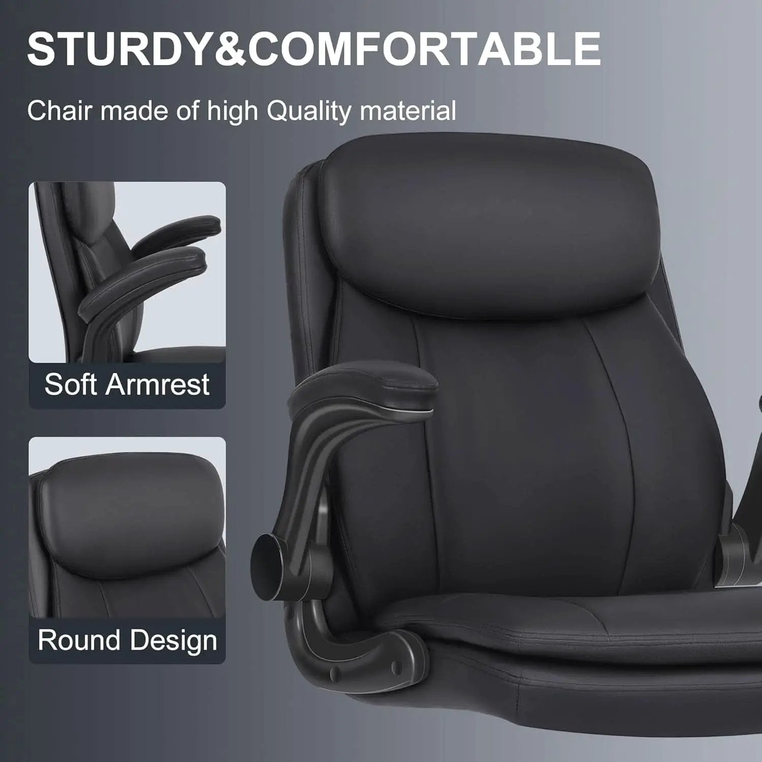 Adjustable Height Leather Drafting Chair For Standing Desk from PriceLows™