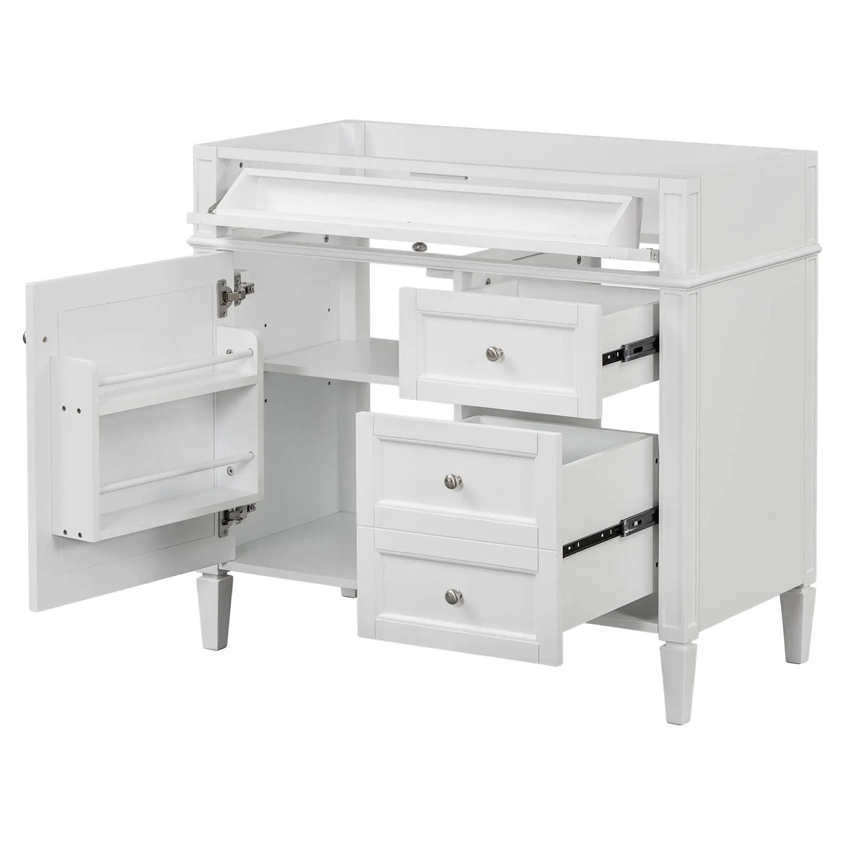 Bathroom Vanity | 3 Drawers | Blue Finish | Tip Out