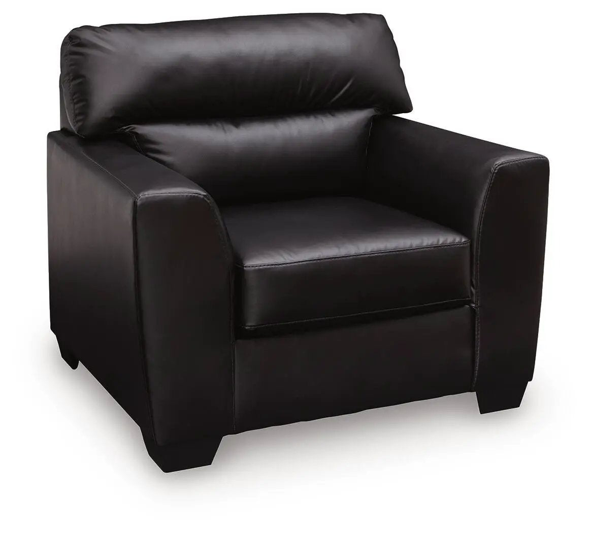 Chair | Faux Leather | Contemporary Design | Midnight