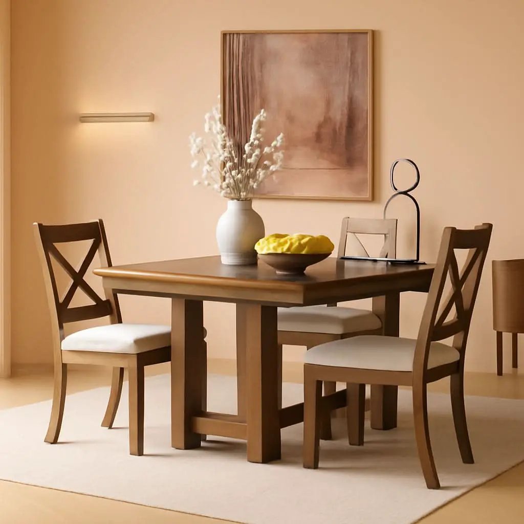 Farmhouse Dining Extension Table Seats 8 Distressed Nutmeg from PriceLows™