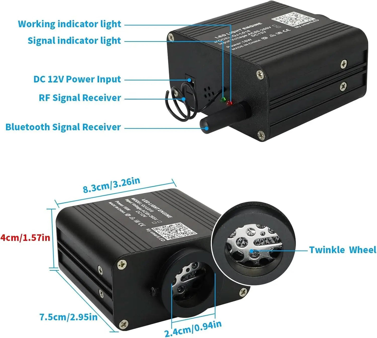 Starlight Fiber Optic Headliner Kit 600 Strands Sound from PriceLows™